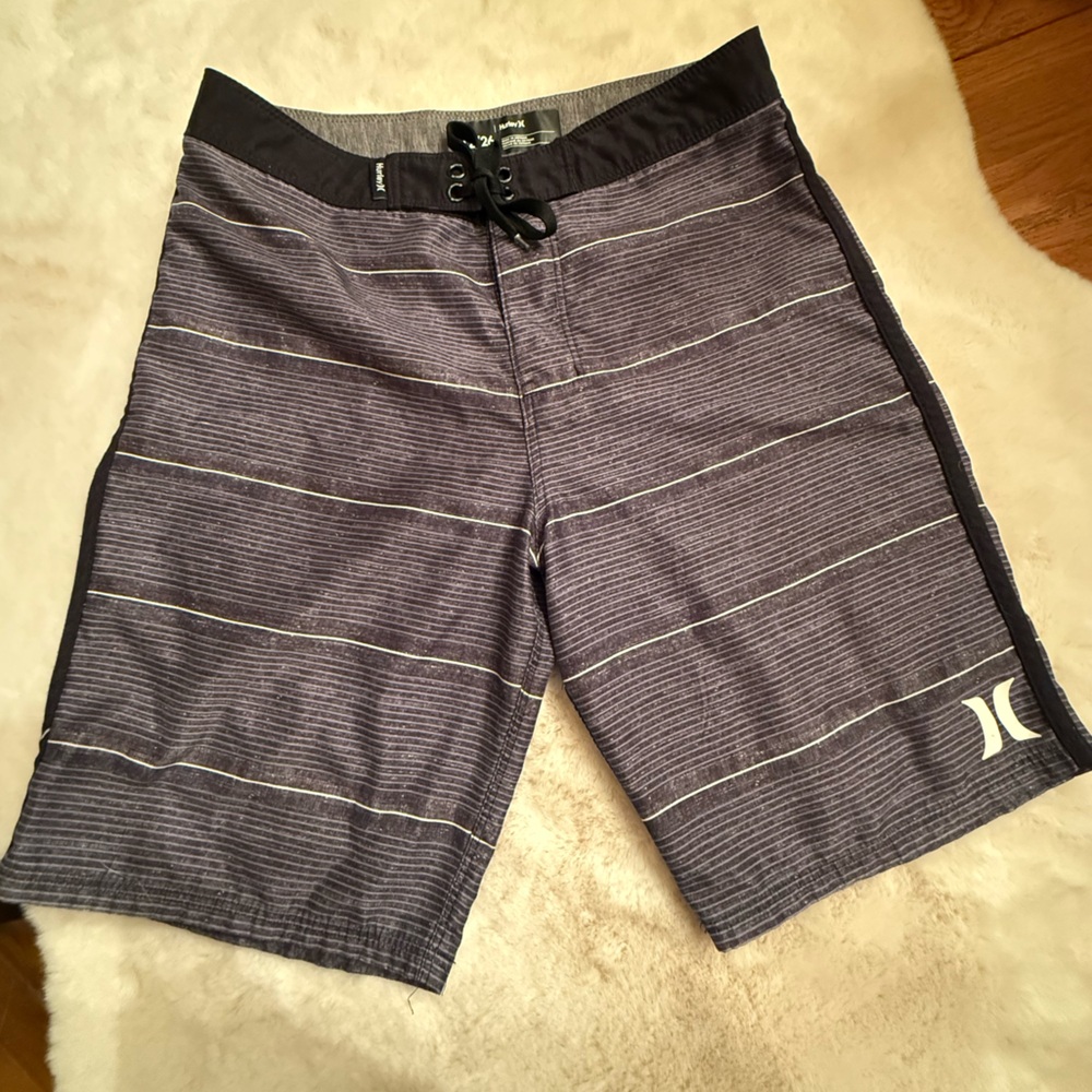 Hurley Gray and White Board Shorts